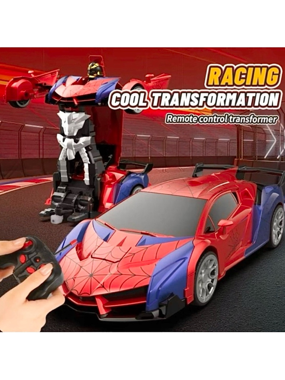 🆕- Remote Control Car Spider
Transformer Toy Eye & Underbody Lights,
2.4GHz